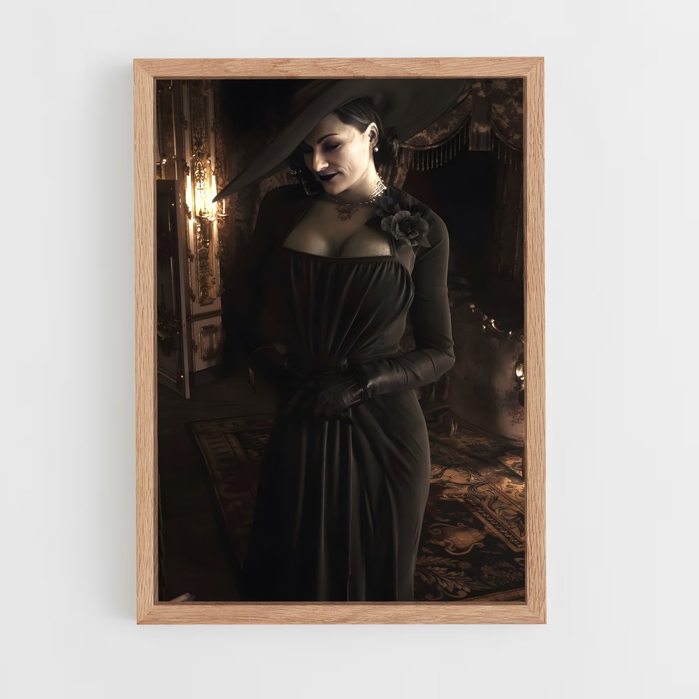 Poster Lady dimitrescu gothique – affiche Resident Evil (vue 4)